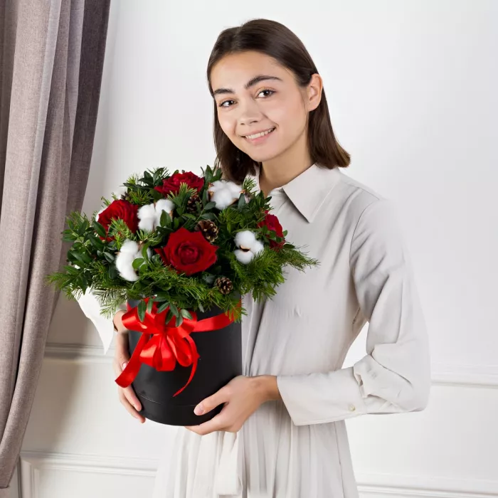 Новогодний букет Сочельник размер М