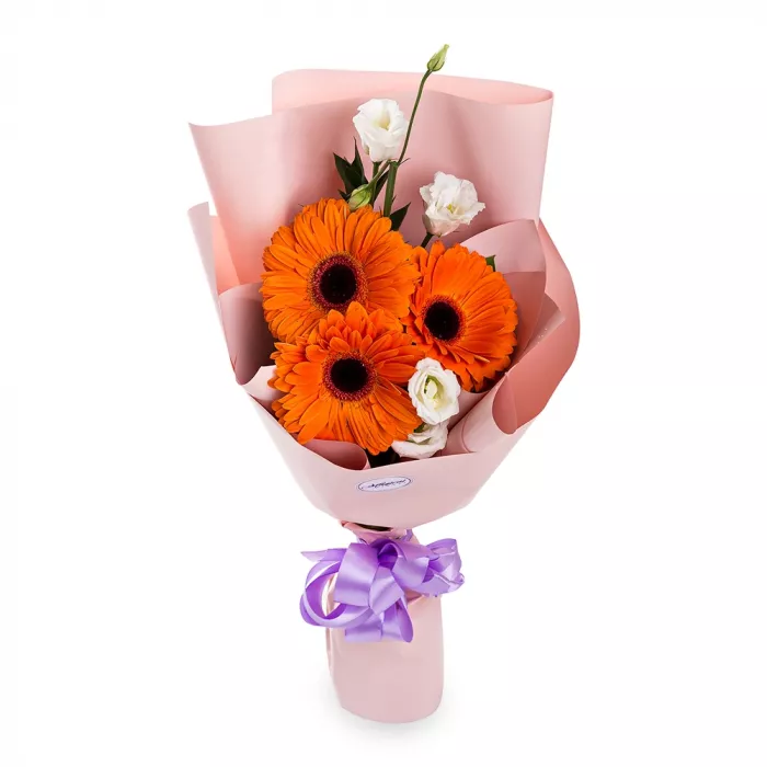 Букет из гербер и эустом