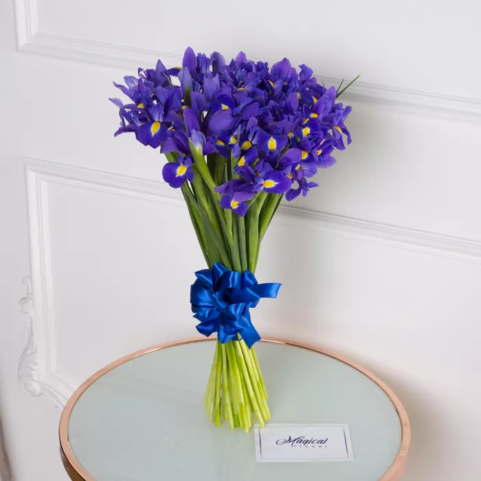 Букет из синего ириса 35 шт