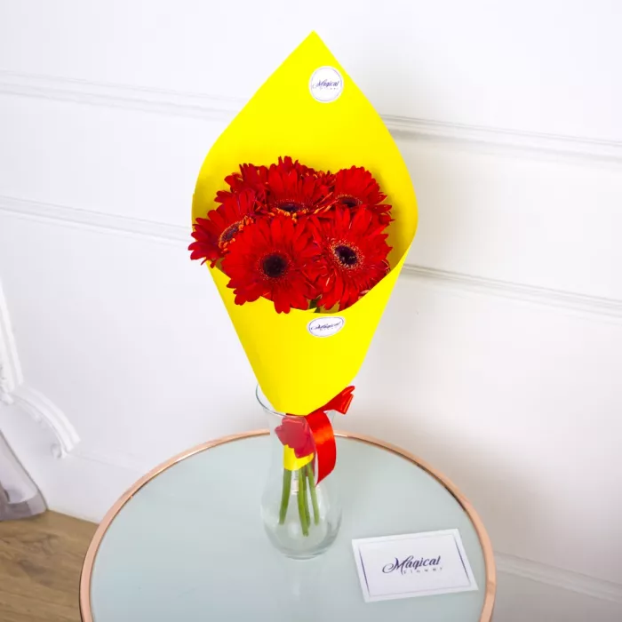 Букет из 7 оранжевых гербер