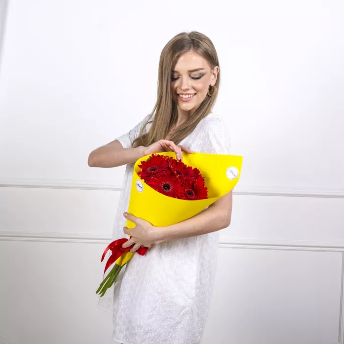 Букет из 7 оранжевых гербер