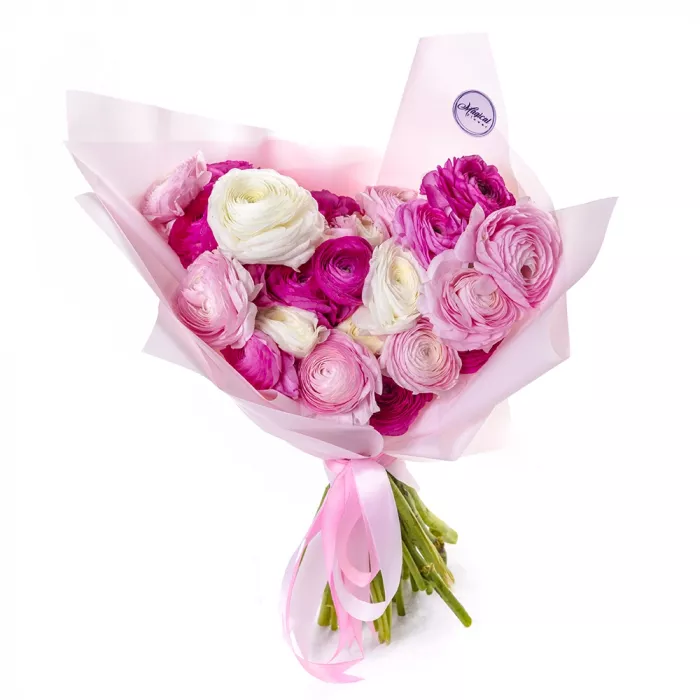 35 разноцветных ранункулюсов