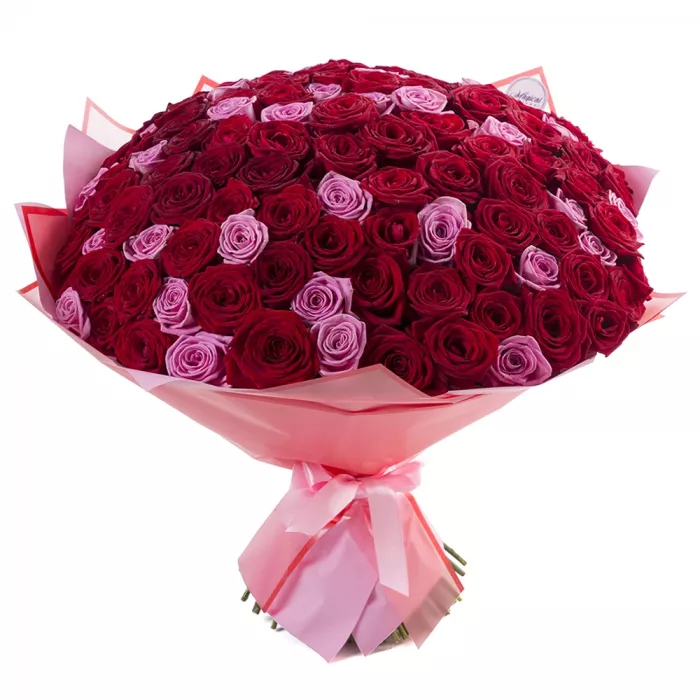 Букет из 101 розы Ягодный микс premium 60 см