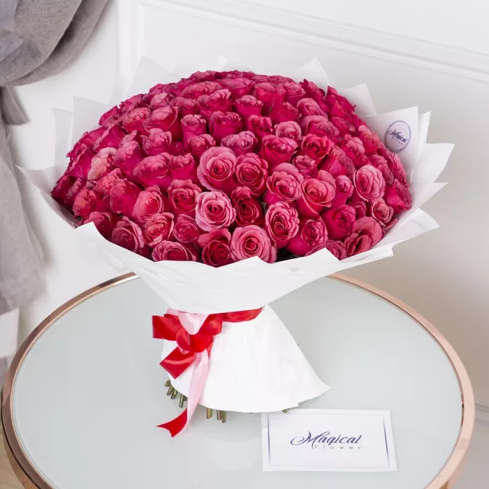 101 малиновая роза