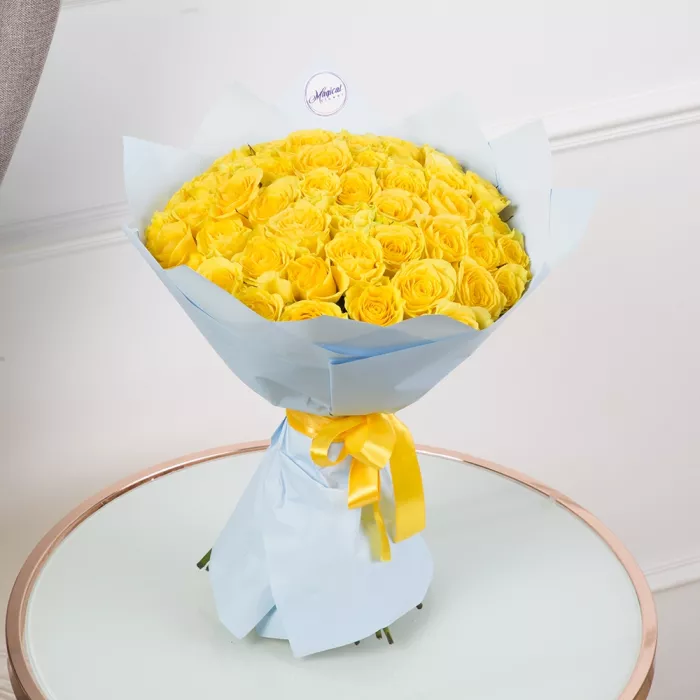 Букет из 51 желтой розы