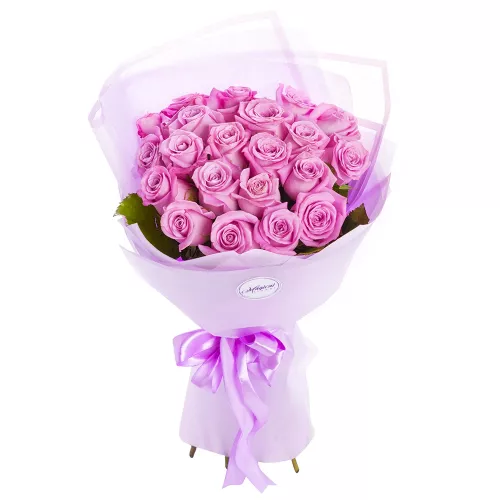 Букет из 21 фиолетовой розы