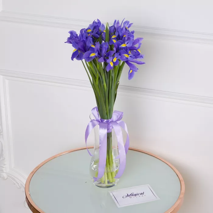 Букет из синего ириса 15 шт Букет из синего ириса 15 шт