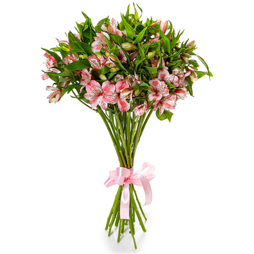 Букет на День матери из розовой альстромерии 25 шт
