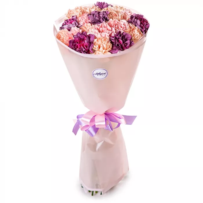 21 разноцветная гвоздика