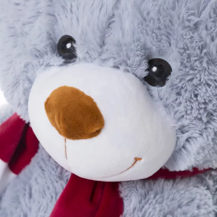 Мишка плюшевый голубой