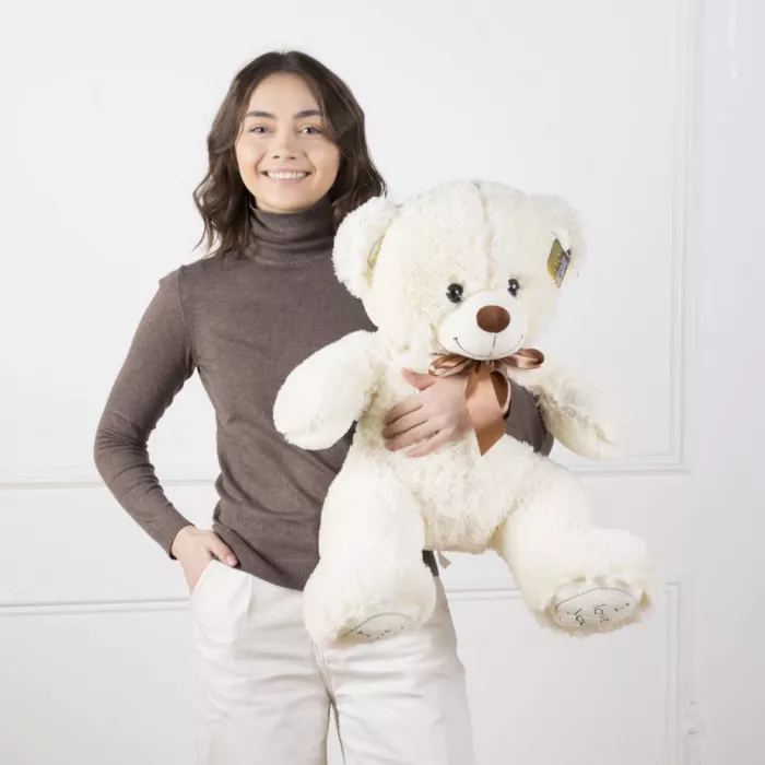 Мишка плюшевый белый