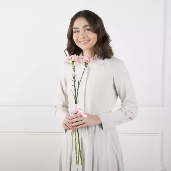 3 розовых гвоздики