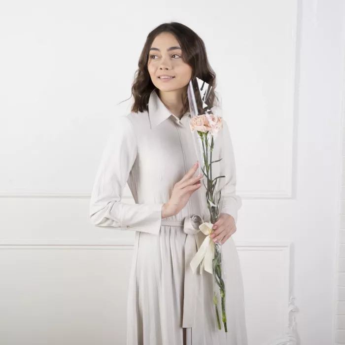 3 кремовые гвоздики