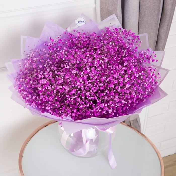 15 розовых гипсофил