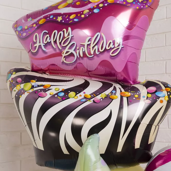 Фонтан из шаров Happy Birthday