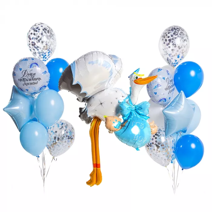 Композиция шаров Добро пожаловать малыш