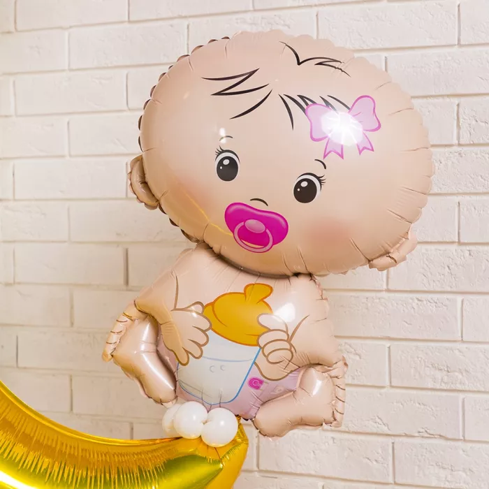 Фонтан шаров На рождение девочки