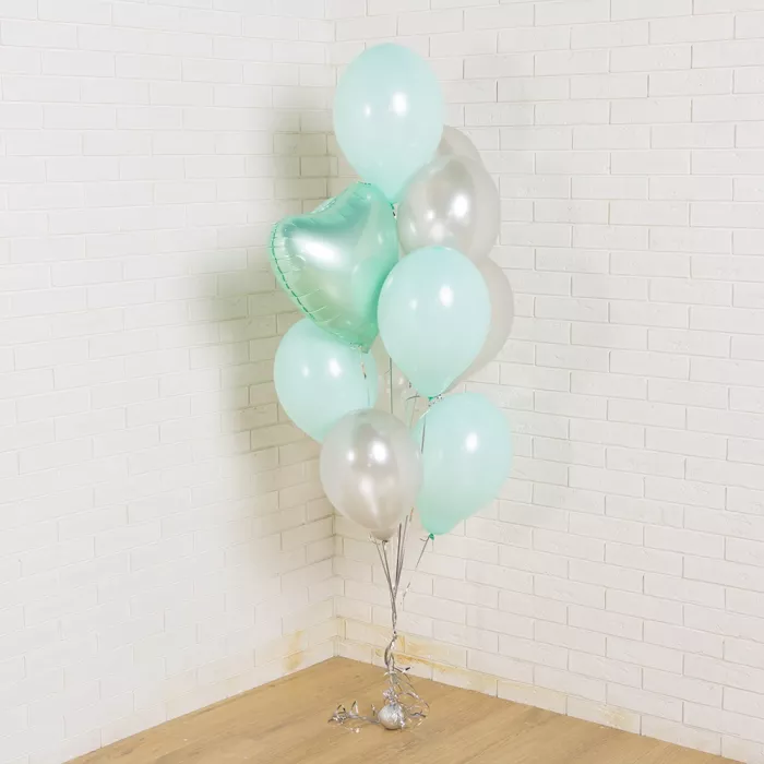 Букет шаров Мятная нежность
