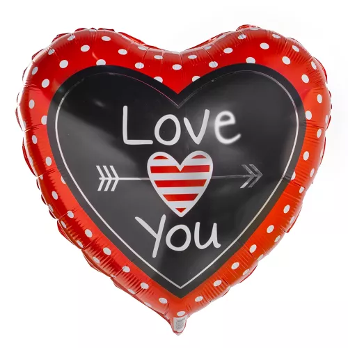 Фольгированный шар Сердце Love you