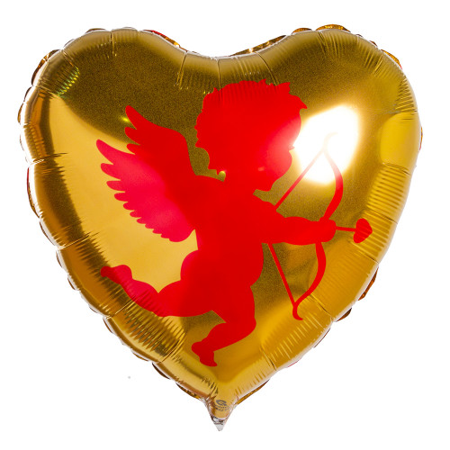 Фольгированный шар Сердце с купидоном