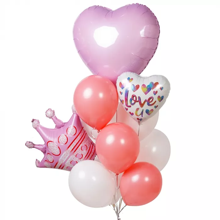 Облако шаров с гигантским сердцем