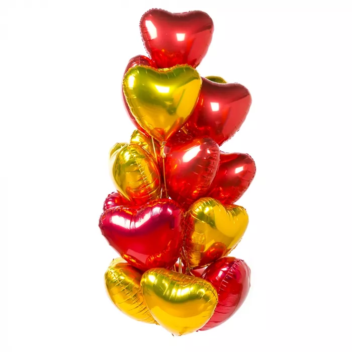 Облако шаров сердец