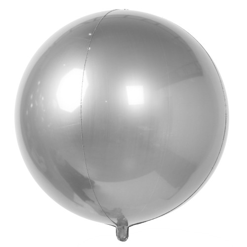 Фольгированный шар сфера серебро