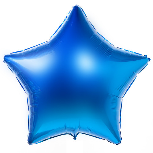 Фольгированный шар Звезда синий металлик