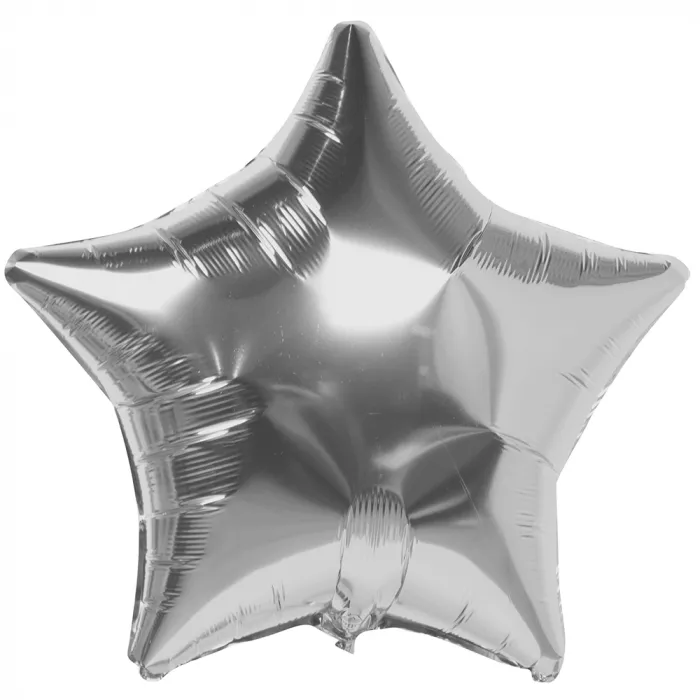 Фольгированный шар Звезда серебряный