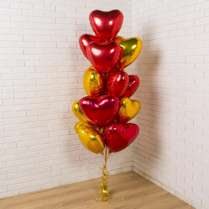 Облако шаров сердец