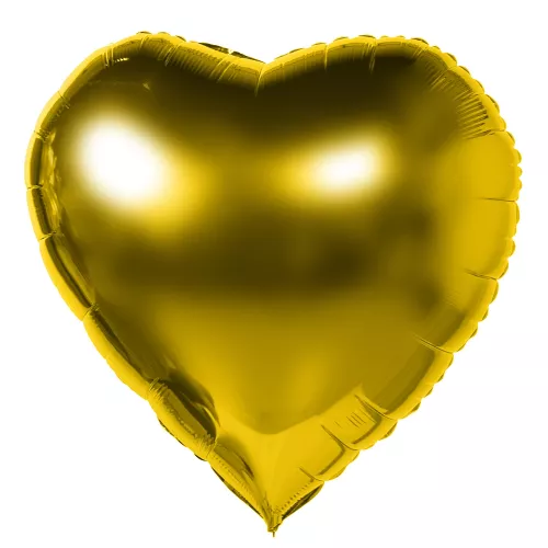 Воздушный шар Сердце золотой