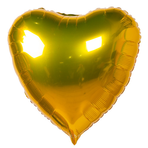 Фольгированный шар Сердце золото