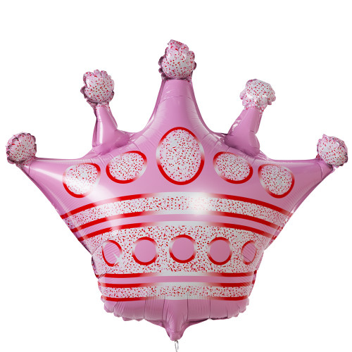 Воздушный шар корона розовая
