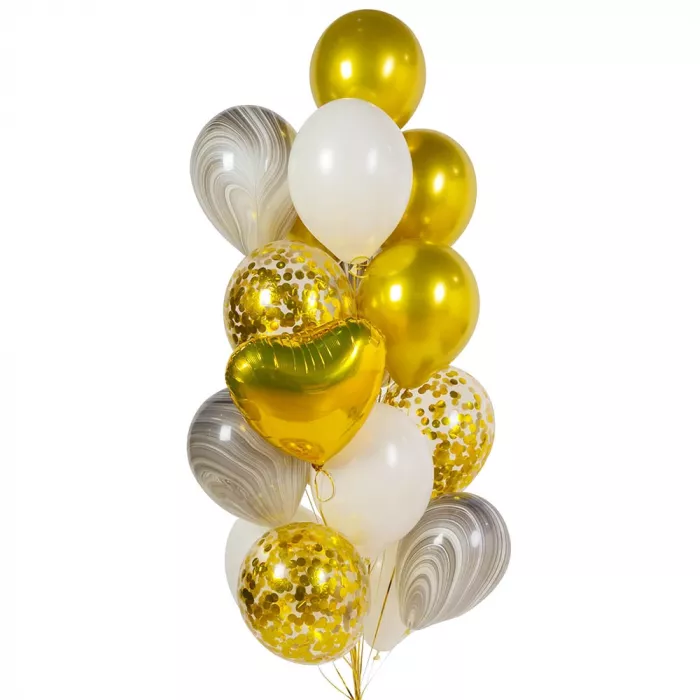 Фонтан шаров Золотая роскошь