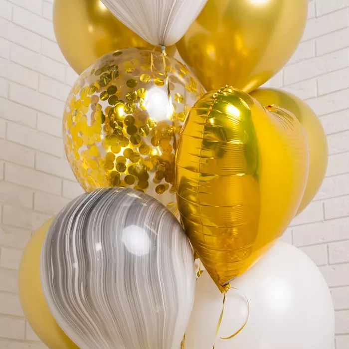 Фонтан шаров Золотая роскошь