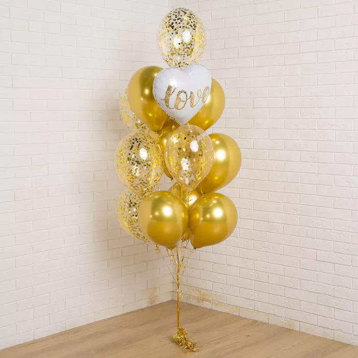 Фонтан шаров Золотая любовь