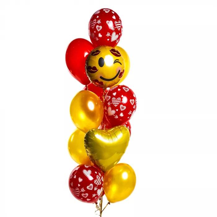 Фонтан шаров Смайл в поцелуях
