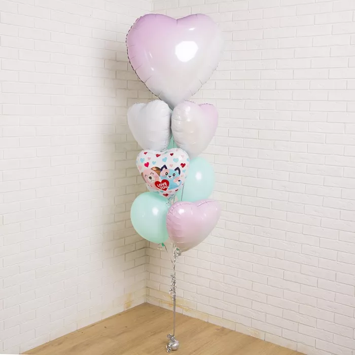 Фонтан Влюбленные котенок и щенок