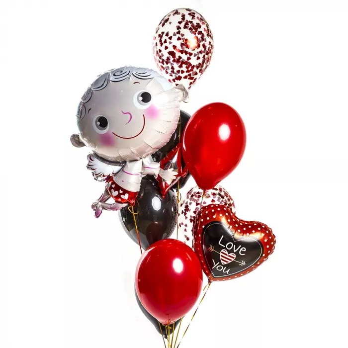 Фонтан шаров с купидоном Фонтан шаров с купидоном