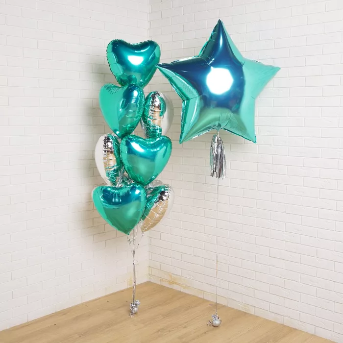 Композиция шаров Бирюзовое сияние