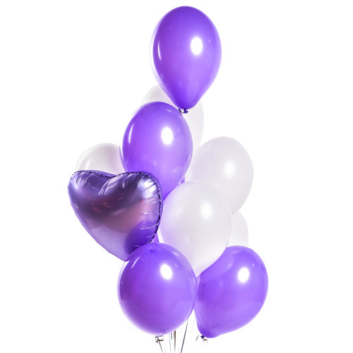 Букет из фиолетовых шаров Сирень