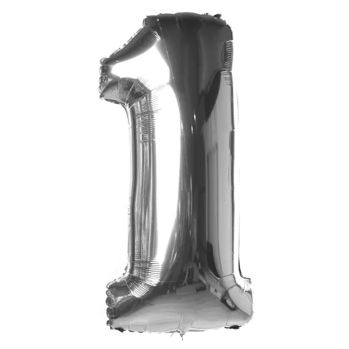 Шар "Цифра 1" Серебро
