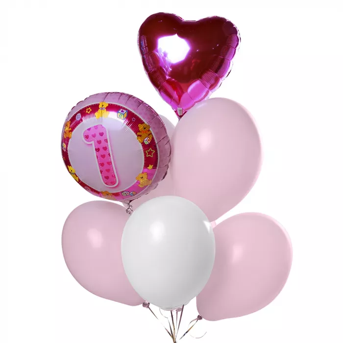 Фонтан шаров на годик ребенку