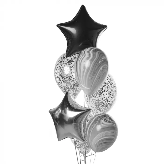 Фонтан с шарами агатами и цифрой