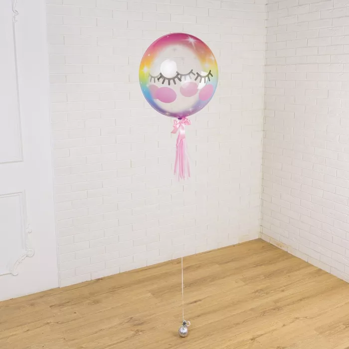 Прозрачный воздушный шар глаза и цифра