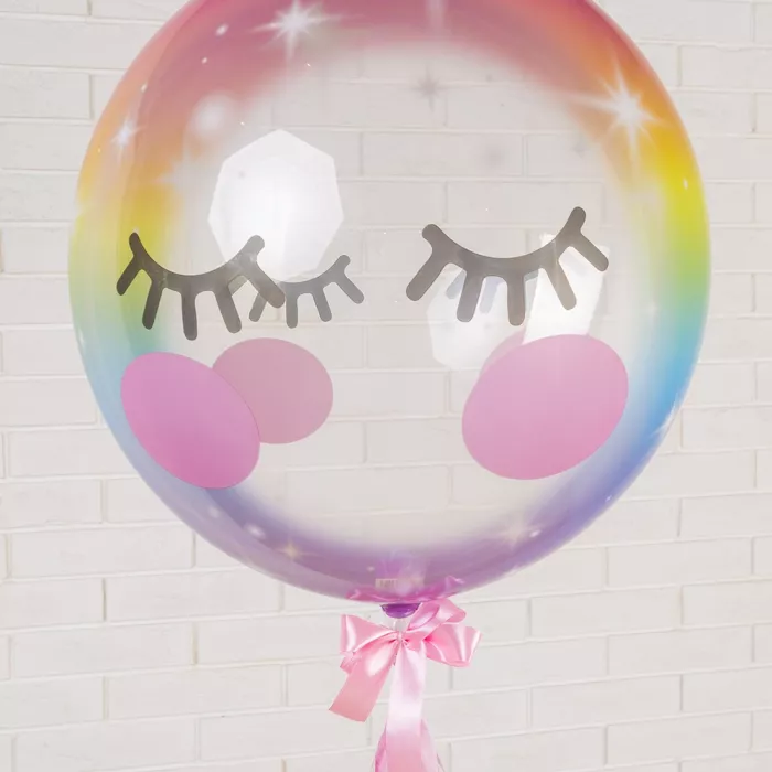 Прозрачный воздушный шар глаза и цифра