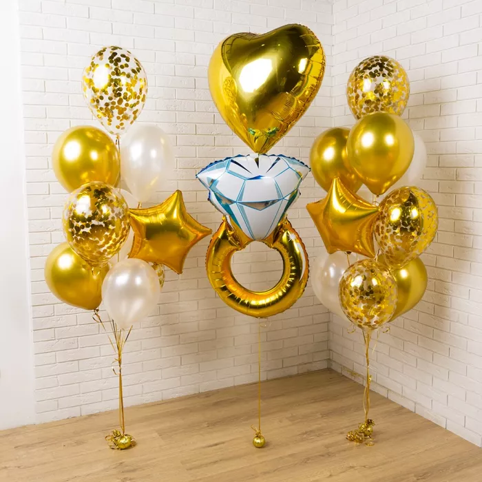 Композиция шаров Предложение руки и сердца
