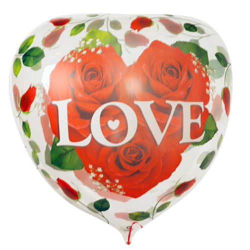 Воздушный шар с рисунком сердце с надписью Love
