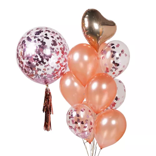 Композиция с большим шаром конфетти