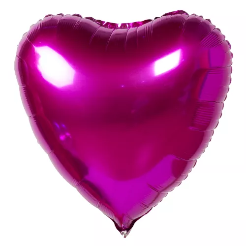 Фольгированный шар Сердце ярко-розовый